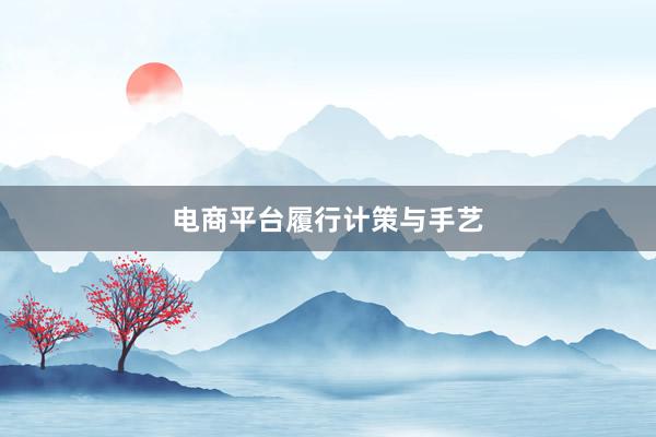 电商平台履行计策与手艺